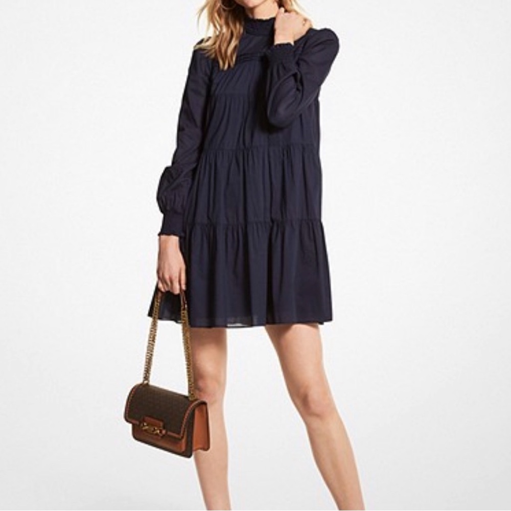 Michael Kors smocked cotton dress